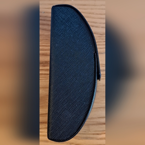 EUC Prada Black Saffiano Leather Glasses Sunglass Hard Clamshell Travel Case - Picture 3 of 8